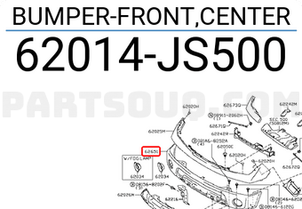 Nissan 62014JS500 BUMPER-FRONT,CENTER