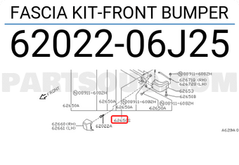 Nissan 6202206J25 FASCIA KIT-FRONT BUMPER
