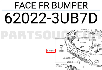 Nissan 620223UB7D FACE FR BUMPER
