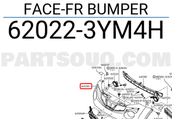 Nissan 620223YM4H FACE-FR BUMPER
