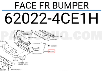 Nissan 620224CE1H FACE FR BUMPER