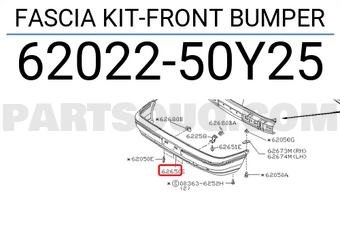 Nissan 6202250Y25 FASCIA KIT-FRONT BUMPER
