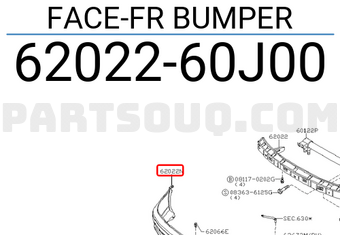 Nissan 6202260J00 FACE-FR BUMPER