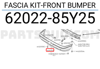 Nissan 6202285Y25 FASCIA KIT-FRONT BUMPER