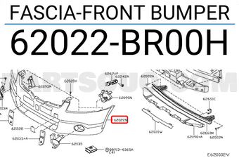 Nissan 62022BR00H FASCIA-FRONT BUMPER