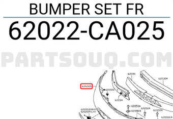Nissan 62022CA025 BUMPER SET FR