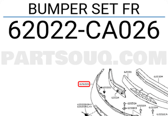 Nissan 62022CA026 BUMPER SET FR