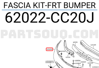 Nissan 62022CC20J FASCIA KIT-FRT BUMPER