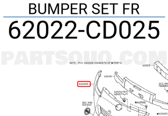 Nissan 62022CD025 BUMPER SET FR