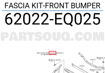 Nissan 62022EQ025 FASCIA KIT-FRONT BUMPER