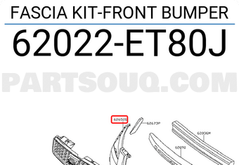 Nissan 62022ET80J FASCIA KIT-FRONT BUMPER