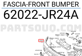 Nissan 62022JR24A FASCIA-FRONT BUMPER