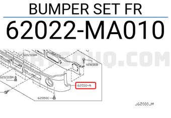 Nissan 62022MA010 BUMPER SET FR