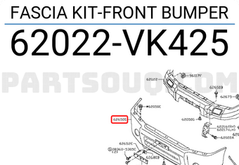 Nissan 62022VK425 FASCIA KIT-FRONT BUMPER