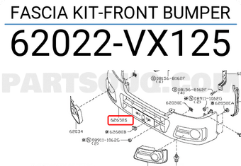 Nissan 62022VX125 FASCIA KIT-FRONT BUMPER