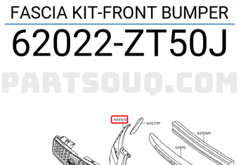 Nissan 62022ZT50J FASCIA KIT-FRONT BUMPER