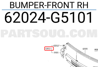 Nissan 62024G5101 BUMPER-FRONT RH