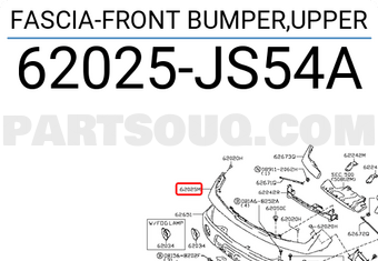 Nissan 62025JS54A FASCIA-FRONT BUMPER,UPPER