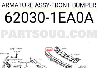 Nissan 620301EA0A ARMATURE ASSY-FRONT BUMPER
