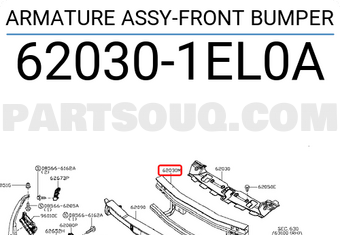 Nissan 620301EL0A ARMATURE ASSY-FRONT BUMPER