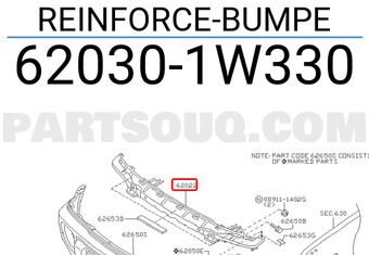 Nissan 620301W330 REINFORCE-BUMPE