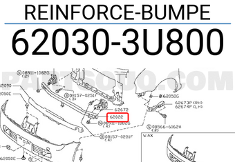 Nissan 620303U800 REINFORCE-BUMPE