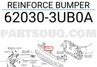 Nissan 620303UB0A REINFORCE BUMPER