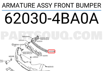 Nissan 620304BA0A ARMATURE ASSY FRONT BUMPER