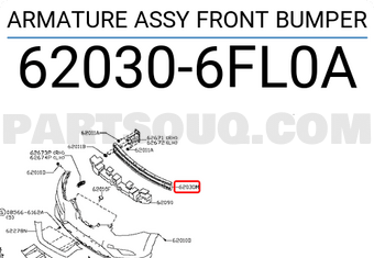 Nissan 620306FL0A ARMATURE ASSY FRONT BUMPER