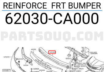 Nissan 62030CA000 REINFORCE FRT BUMPER