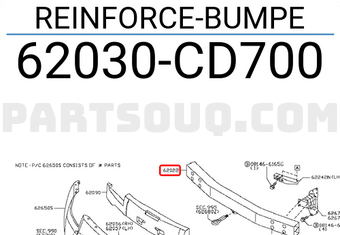 Nissan 62030CD700 REINFORCE-BUMPE