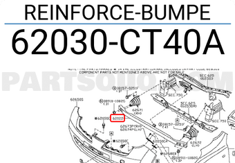 Nissan 62030CT40A REINFORCE-BUMPE