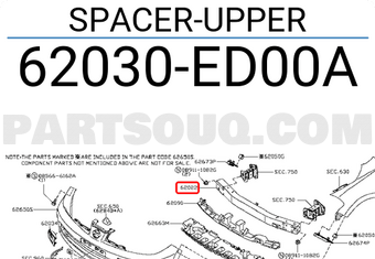 Nissan 62030ED00A SPACER-UPPER