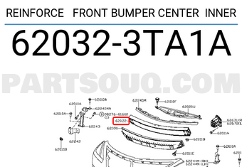 Nissan 620323TA1A REINFORCE FRONT BUMPER CENTER INNER