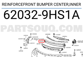 Nissan 620329HS1A REINFORCEFRONT BUMPER CENTER,INNER