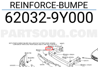 Nissan 620329Y000 REINFORCE-BUMPE