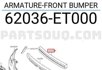 Nissan 62036ET000 ARMATURE-FRONT BUMPER