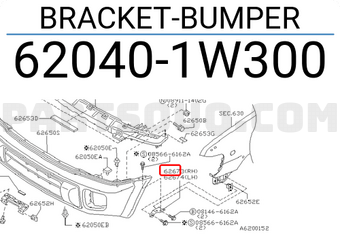 Nissan 620401W300 BRACKET-BUMPER