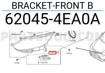 Nissan 620454EA0A BRACKET-FRONT B