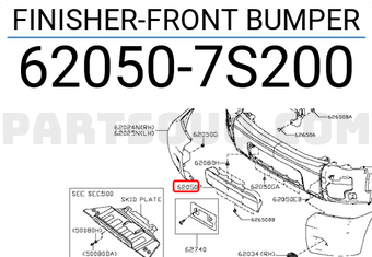 Nissan 620507S200 FINISHER-FRONT BUMPER