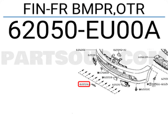 Nissan 62050EU00A FIN-FR BMPR,OTR