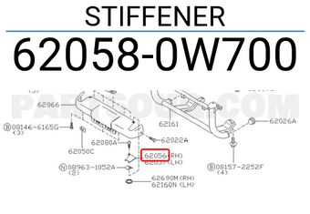 Nissan 620580W700 STIFFENER