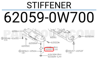 Nissan 620590W700 STIFFENER