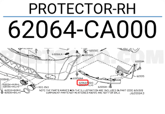 Nissan 62064CA000 PROTECTOR-RH