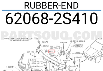 Nissan 620682S410 RUBBER-END