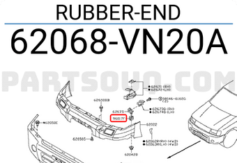 Nissan 62068VN20A RUBBER-END