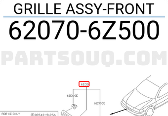 Nissan 620706Z500 GRILLE ASSY-FRONT