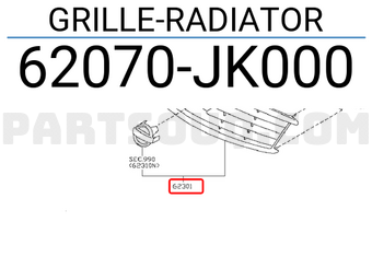 Nissan 62070JK000 GRILLE-RADIATOR