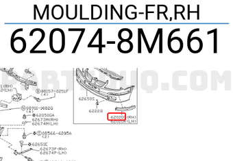 Nissan 620748M661 MOULDING-FR,RH