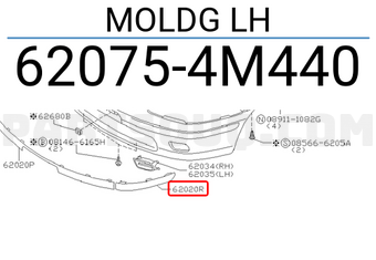 Nissan 620754M440 MOLDG LH